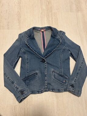 Y2K American Eagle Outfitters Blue Denim Blazer Jacket